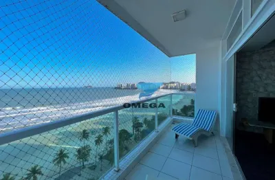 Frente mar, apartamento à venda na praia das pitangueiras com sacada e 4 quartos