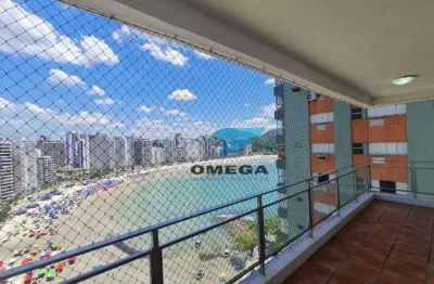 Apartamento com varanda vista mar, com 5 dormitórios à venda na praia das astúrias - guarujá/sp