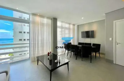 Apartamento com vista mar e reformado à venda pertinho do mar na praia das pitangueiras - guarujá/sp. localização privilegiada!