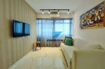 Apartamento reformado com 1 dormitório à venda na praia das pitangueiras - guarujá/sp