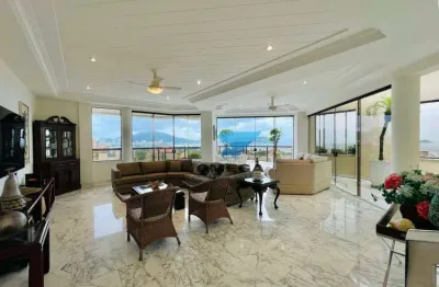 Vista mar - cobertura duplex com 6 suítes à venda na praia da enseada - guarujá/sp