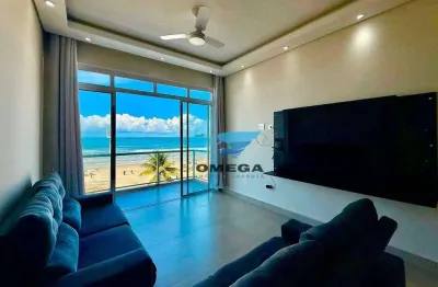 Apartamento frente mar à venda na praia das pitangueiras no guarujá i omega imoveis