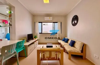 Apartamento reformado á venda na praia do tombo no guarujá i omega imoveis