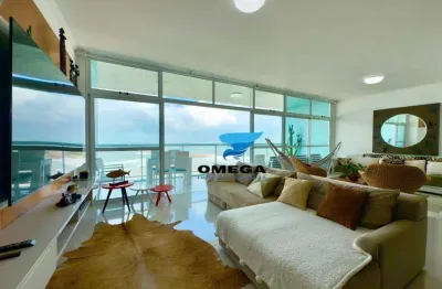 Apartamento beira mar à venda na praia das pitangueiras no guarujá i omega imoveis