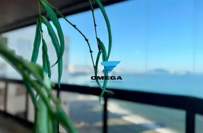 Apartamento beira mar à venda na praia das astúrias no guarujá i omega imoveis