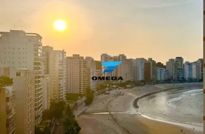 Apartamento frente mar à venda na praia das astúrias no guarujá i omega imoveis