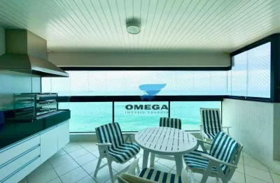 Apartamento frente mar á venda na praia das pitangueiras no guarujá i omega imoveis