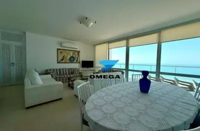 Apartamento beira mar à venda na praia das pitangueiras no guarujá i omega imoveis