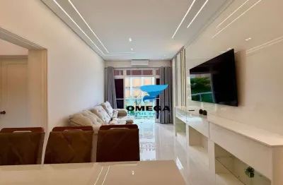 Apartamento com vista parcial para o mar à venda na praia das pitangueiras no guarujá i omega imoveis