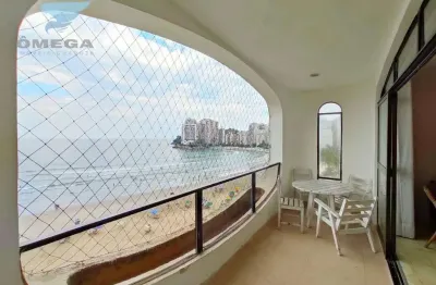 Frente mar - apartamento com 3 suítes - prédio com churrasqueira - praia das astúrias, guarujá.