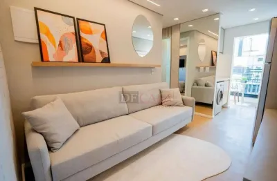 Apartamento com 2 dormitórios à venda, 37 m² - 100% mobiliado - tatuapé - são paulo/sp