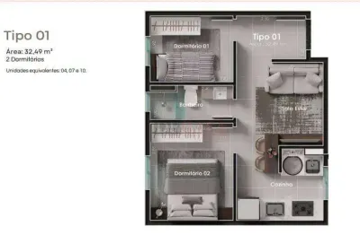 Apartamentos novos à venda em são miguel paulista. 1 ou 2 dormitórios (veja tabela)- são paulo/sp