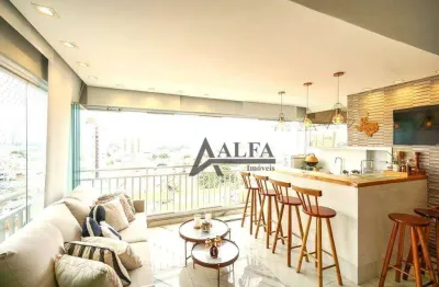 ** origem tatuapé - cinematográfico apartamento c/ ampla varanda gourmet c/ churrasqueira **