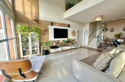 ** vertical house - oportunidade - maravilhoso apto. duplex em andar alto c/ ampla varanda gourmet c/ churrasqueira - 3 vagas - próx. ao mendel **