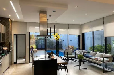 Casa à venda em paulínia, parque brasil 500, com 3 suítes, com 213 m², terras do cancioneiro