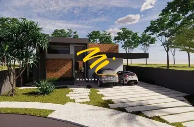 Casa à venda em paulínia, parque brasil 500, com 3 suítes, com 254.59 m², terras do cancioneiro