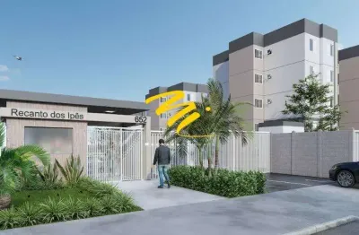 Apartamento à venda em campinas, residencial cosmos, com 2 quartos, com 43.43 m², recanto dos ipês