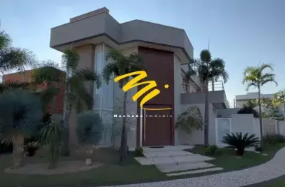 Casa à venda em paulínia, parque brasil 500, com 3 suítes, com 274 m², reserva real