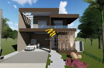 Sobrado à venda em paulínia, parque brasil 500, com 4 suítes, com 250 m², residencial royal garden