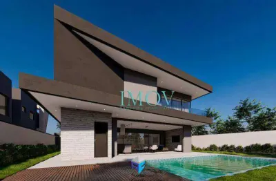 Sobrado com 4 dormitórios à venda, 530 m² por r$ 5.700.000 - condomínio reserva do paratehy - são josé dos campos/sp