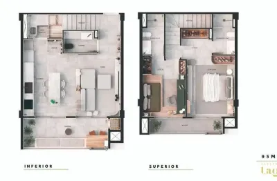 Apartamento com 2 quartos à venda na rua rosa neumann, 315, campina do siqueira, curitiba por r$ 1.152.599