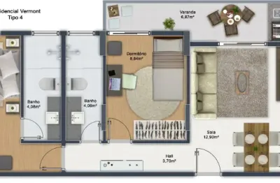 Vila caiçara, apto novo 2 dorms com sacada, lazer, vista para o mar