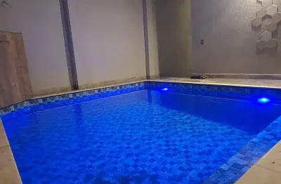 Vila caiçara, casa isolada nova 4 dorms, 4 suites, piscina