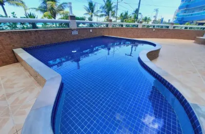 Vila caiçara, frente para o mar, apto 3 dorms sendo 2 suites, 4 sacadas, lazer completo