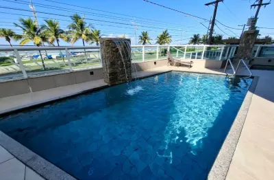 Vila caiçara, apto 3 dorms, 1 suite, 2 vagas frente mar