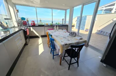 Cobertura 4 quartos mobiliado frente mar - na vila caiçara em praia grande
