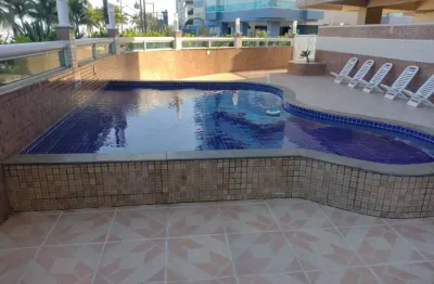 Vila caiçara, apartamento 2 dorms, suite, frente total para o mar