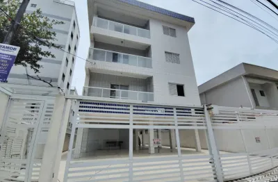 Vila caiçara, apartamento 2 dormitórios, sacada, 50 mts do mar
