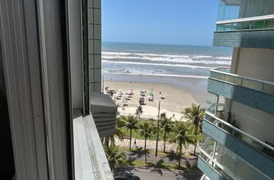 Apto 1 dorm prédio frente ao mar piscina coberta, sauna, salão de jogos