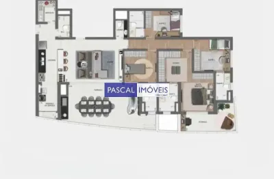 Apartamento com 4 quartos à venda na rua santo arcádio, 92, brooklin, são paulo, 180 m2 por r$ 2.800.000