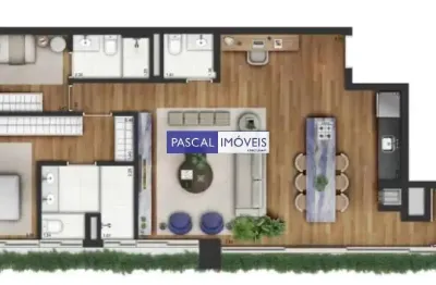 Apartamento com 2 quartos à venda na otavio tarquinio de sousa, 1222, campo belo, são paulo, 105 m2 por r$ 1.800.000