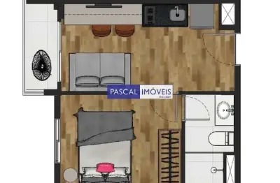 Apartamento com 1 quarto à venda na rua casa do ator, 1100, vila olímpia, são paulo, 24 m2 por r$ 550.000