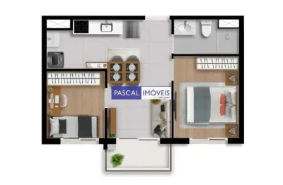 Apartamento com 2 quartos à venda na avenida santo amaro, 1386, vila nova conceição, são paulo, 38 m2 por r$ 650.000