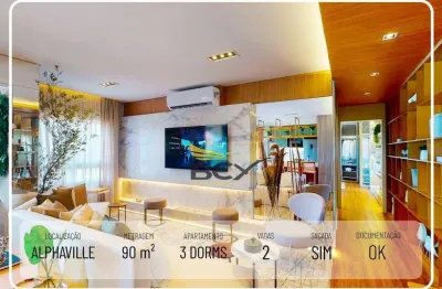 Apartamento com 3 dormitórios com suíte de 90 m² Alphaville Barueri SP