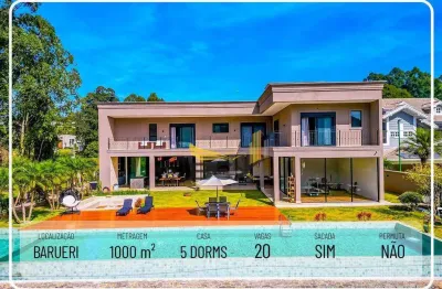 Casa com 5 suítes e 20 vagas  com a.t de 1000 m²  em tamboré barueri sp