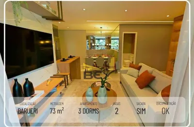 Apartamento em Barueri com 3 dormitórios com 1 suíte metragem de 73 m²  ao lado de Alphaville SP