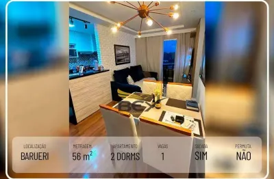Apartamento com 2 dormitórios à venda, 56 m² por r$ 379.000,00 - jardim maria helena - barueri/sp