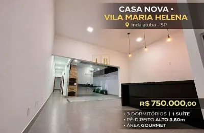 Casa com 3 quartos à venda na Vila Maria Helena, Indaiatuba , 99 m2 por R$ 750.000