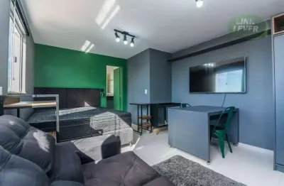 Apartamento com 1 dormitório para alugar, 26 m² por r$ 2.648,00/mês - ahú - curitiba/pr