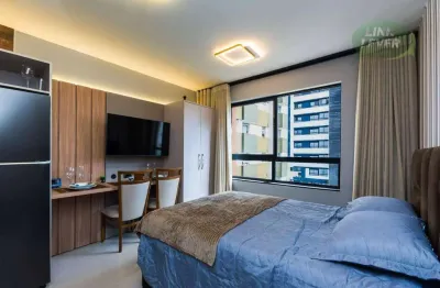 Apartamento com 1 dormitório para alugar, 20 m² por r$ 3.185/mês - centro - curitiba/pr