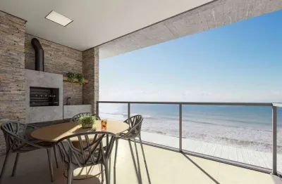 Apartamento frente mar na praia brava de itajaí, 3 suites com 3 vagas