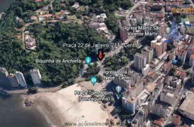 Terrenos em frente à praia para venda em são vicente no bairro centro