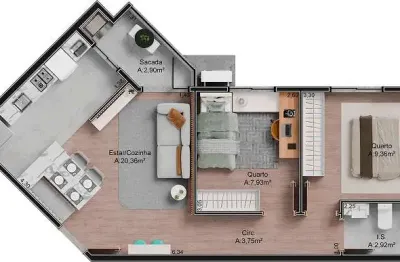 Apartamento com 2 quartos à venda na Rua Ouro Verde, Vila Emília, Maringá