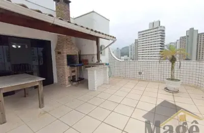 Cobertura duplex com churrasqueira e área externa para locação na praia do tombo - ref.: 5803