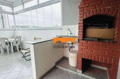 Cobertura em prédio baixo com elevador, com 3 dormitórios e 2 vagas à venda, 167 m² por r$ 675.000 - rudge ramos - são bernardo do campo/sp