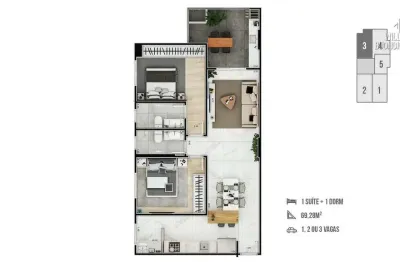 Apartamento bairro guilhermina 2 vagas prev entrega agosto 2025